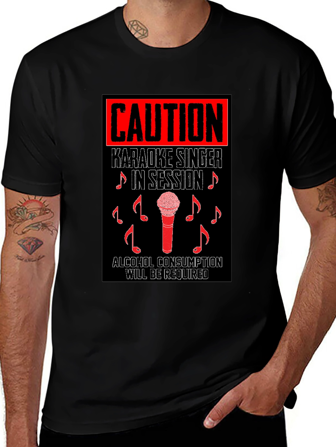 Caution Karaoke Singer in Session T-Shirt