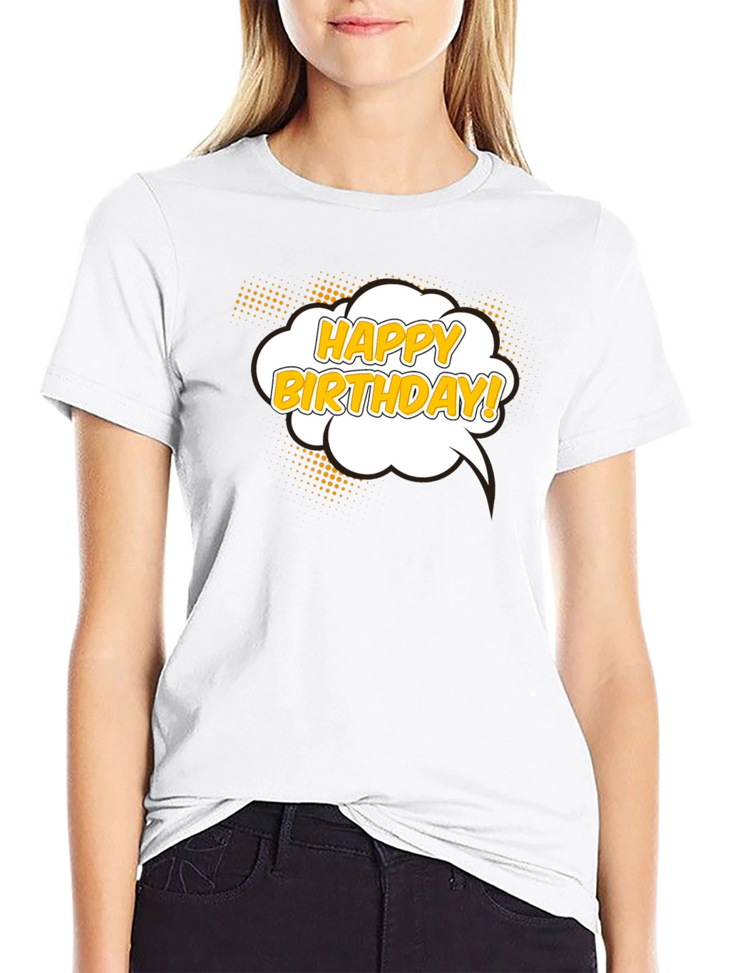 Happy Birthday T-Shirt - Black Cotton Graphic Tee