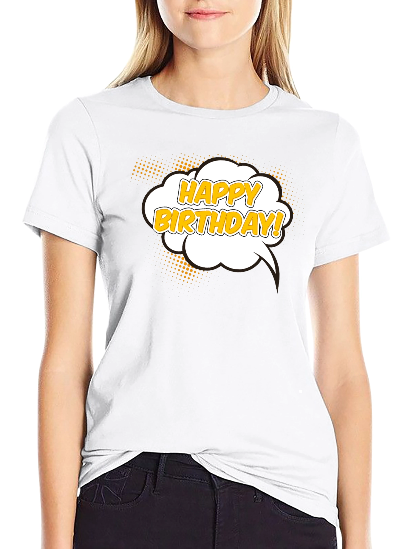 Happy Birthday T-Shirt - Black Cotton Graphic Tee