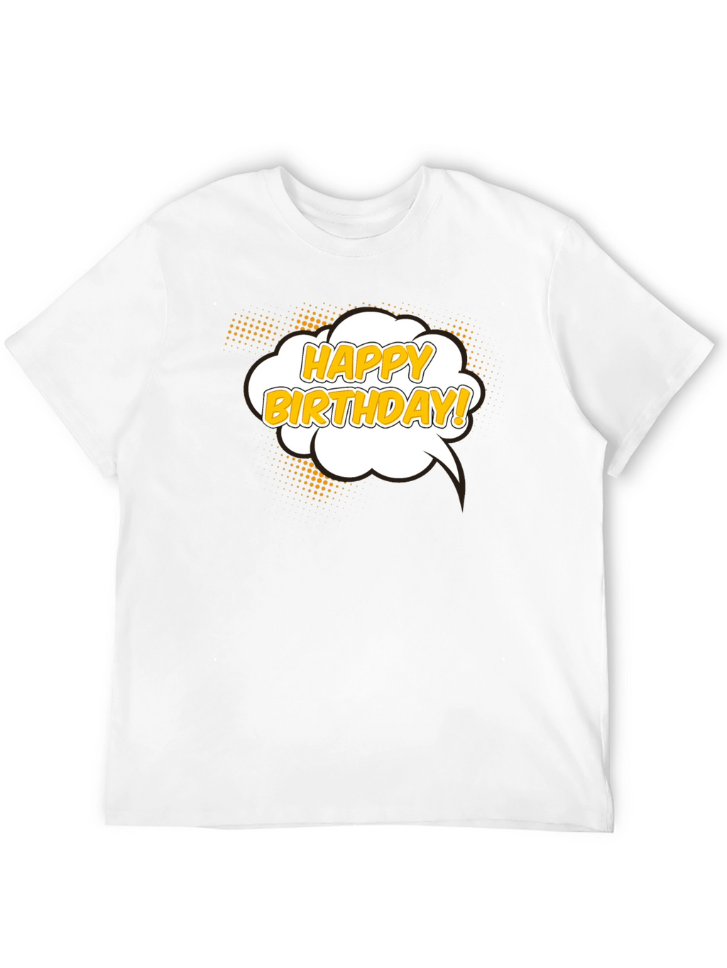 Happy Birthday T-Shirt - Black Cotton Graphic Tee