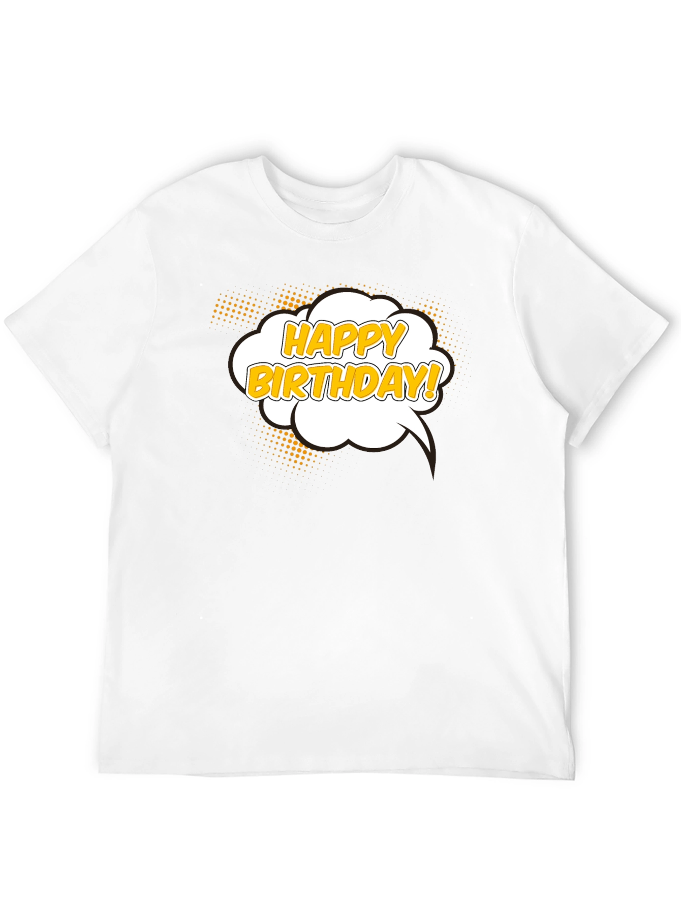 Happy Birthday T-Shirt - Black Cotton Graphic Tee