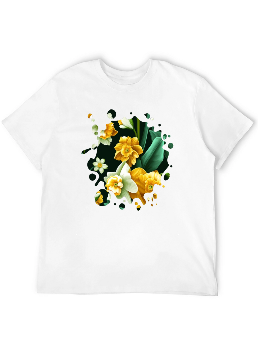 Floral Daffodil T-Shirt - Elegant Spring Fashion