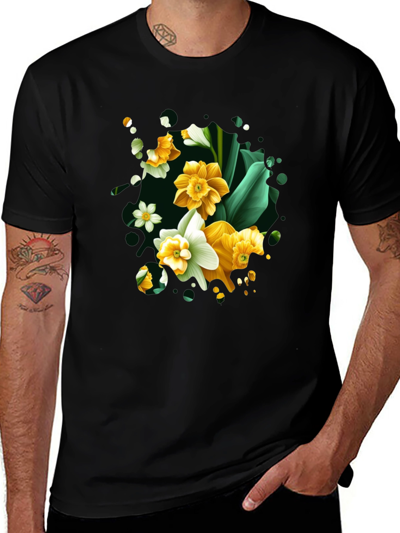 Floral Daffodil T-Shirt - Elegant Spring Fashion
