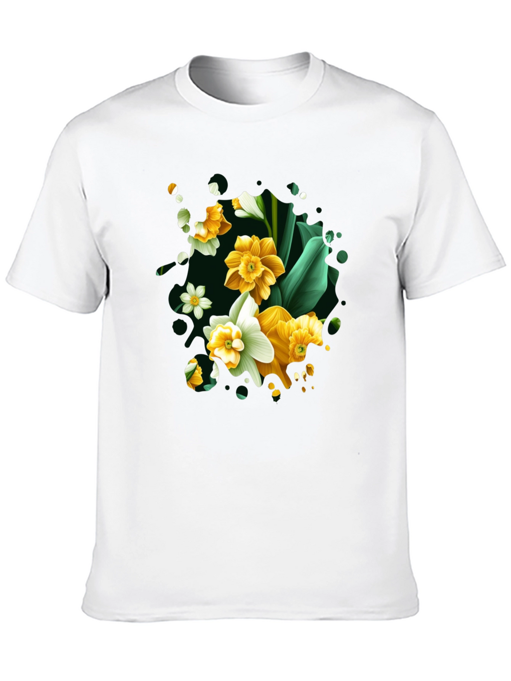 Floral Daffodil T-Shirt - Elegant Spring Fashion