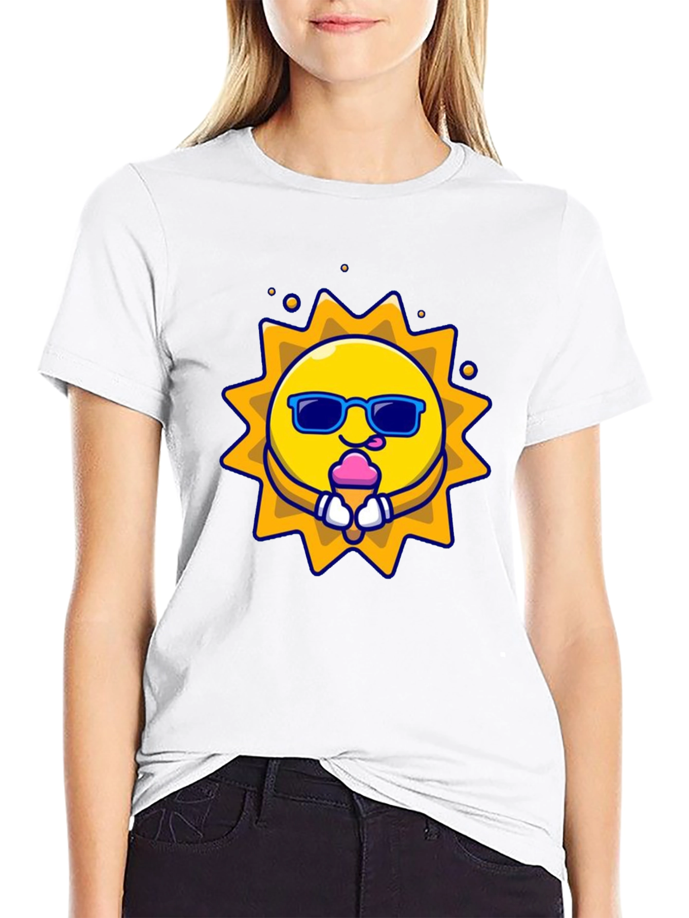 Fun Sun Ice Cream Graphic Tee - Black