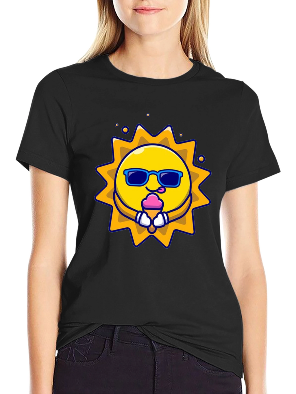 Fun Sun Ice Cream Graphic Tee - Black