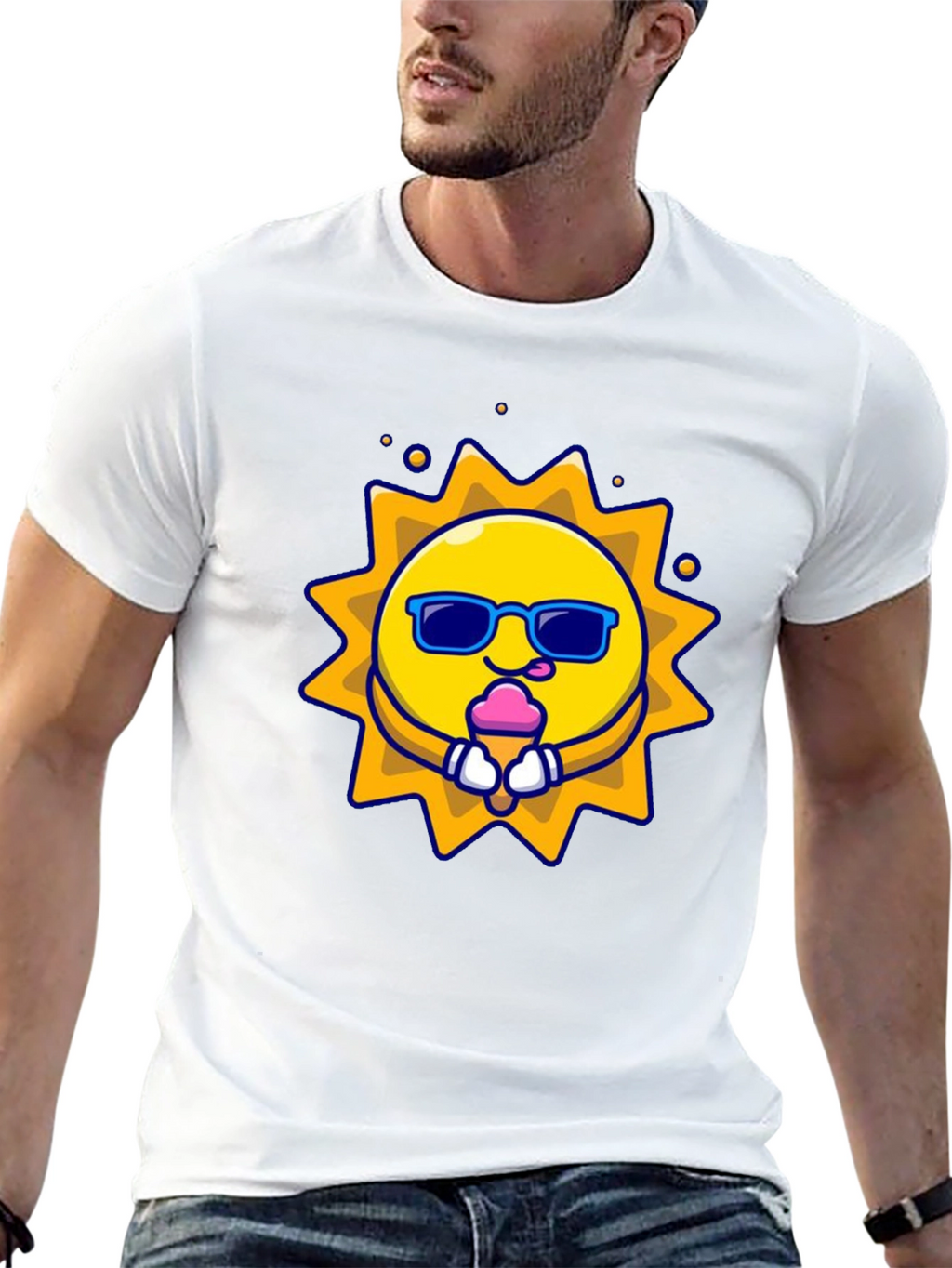 Fun Sun Ice Cream Graphic Tee - Black
