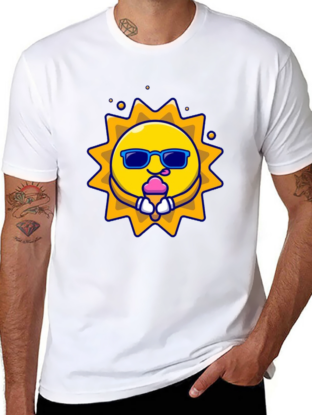 Fun Sun Ice Cream Graphic Tee - Black