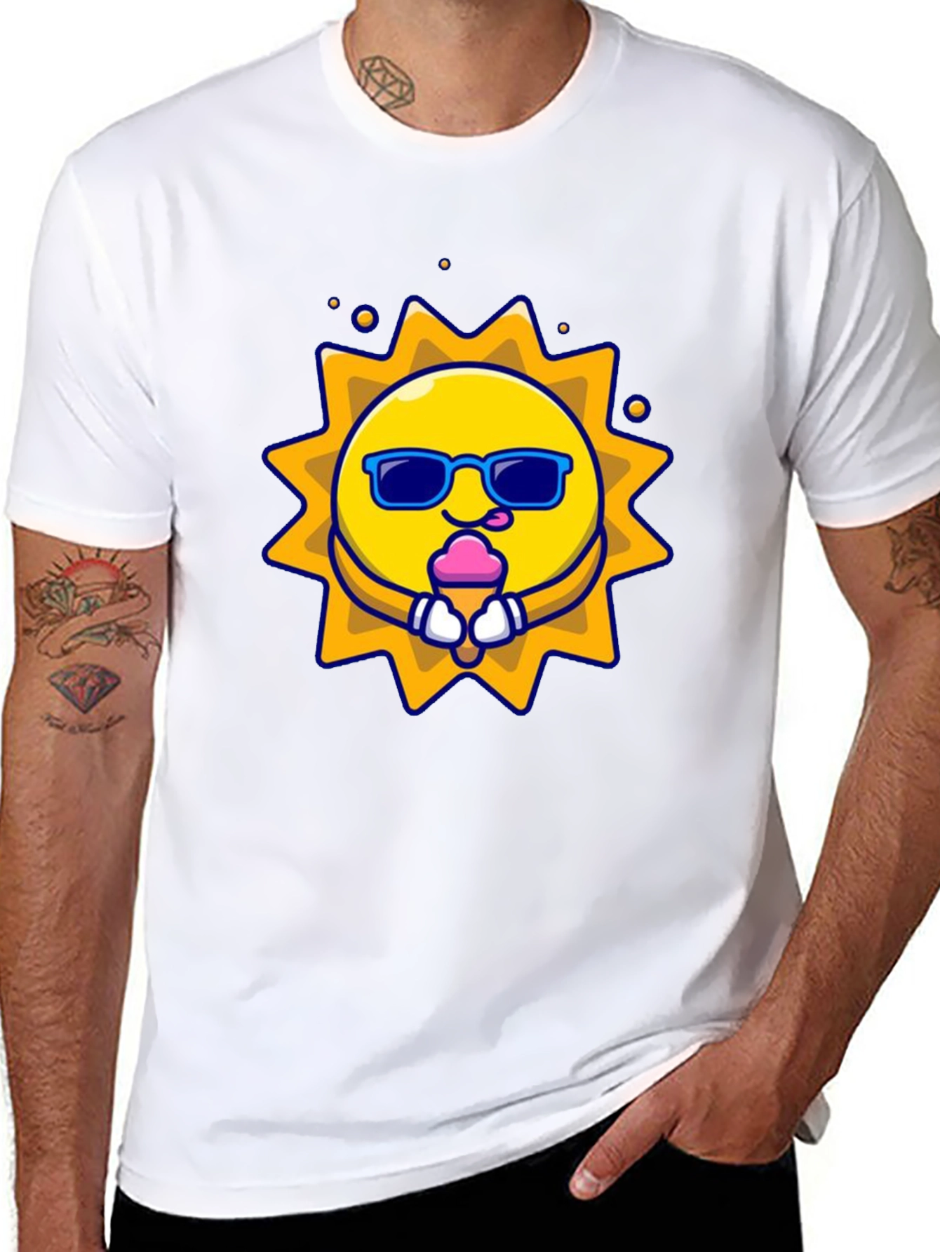 Fun Sun Ice Cream Graphic Tee - Black