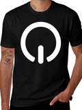 Power Symbol Graphic Tee - Modern Black T-Shirt