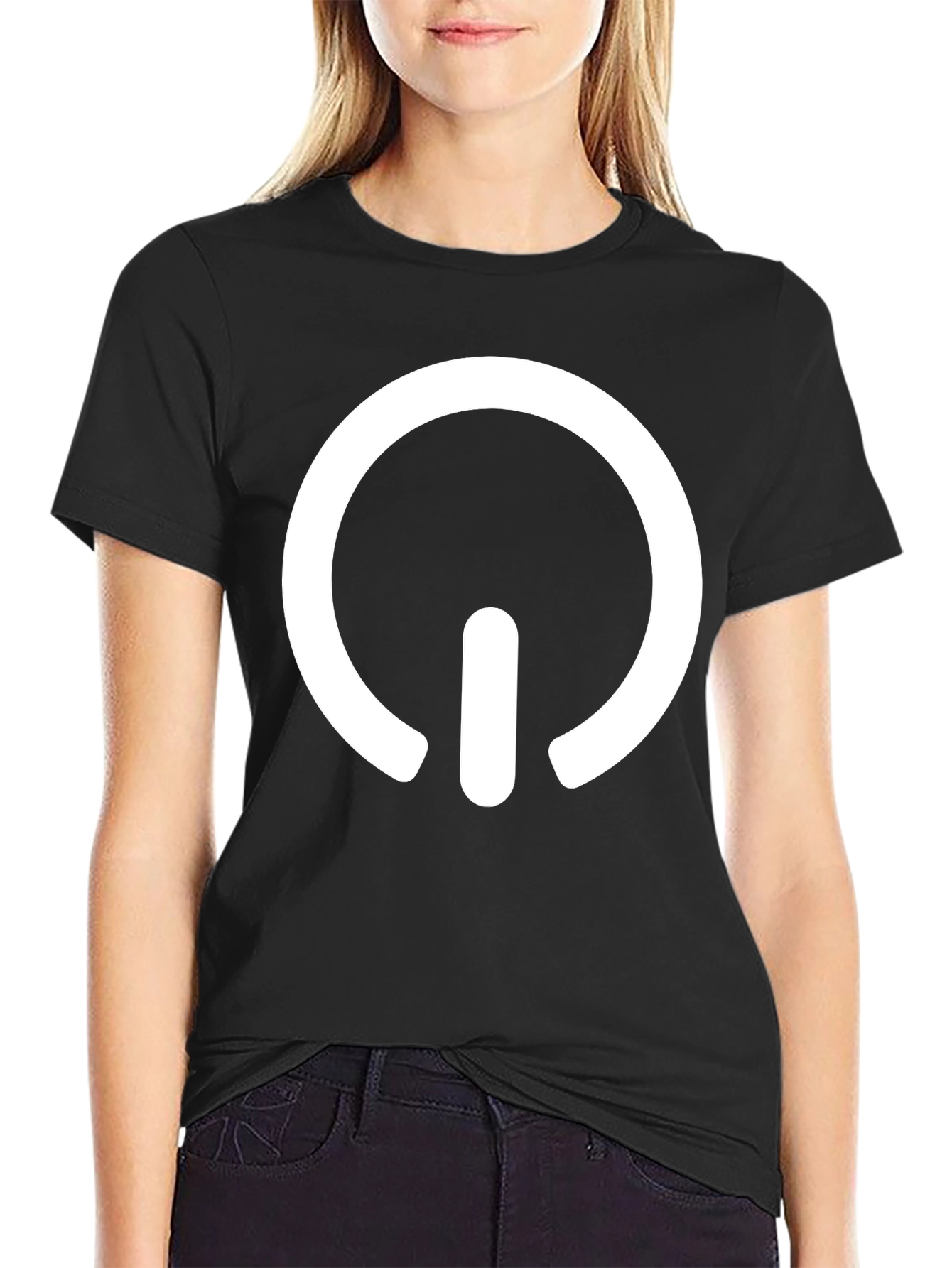 Power Symbol Graphic Tee - Modern Black T-Shirt