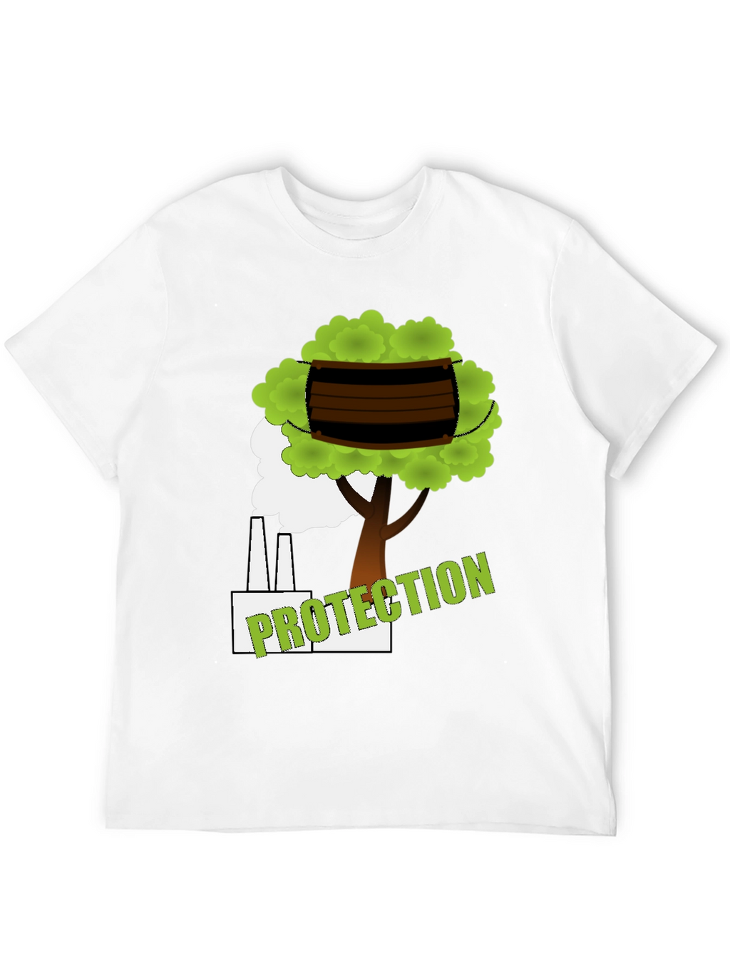 Eco Protection Graphic Tee - Black Cotton T-Shirt
