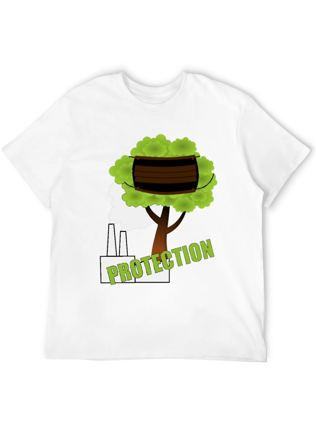 Eco Protection Graphic Tee - Black Cotton T-Shirt