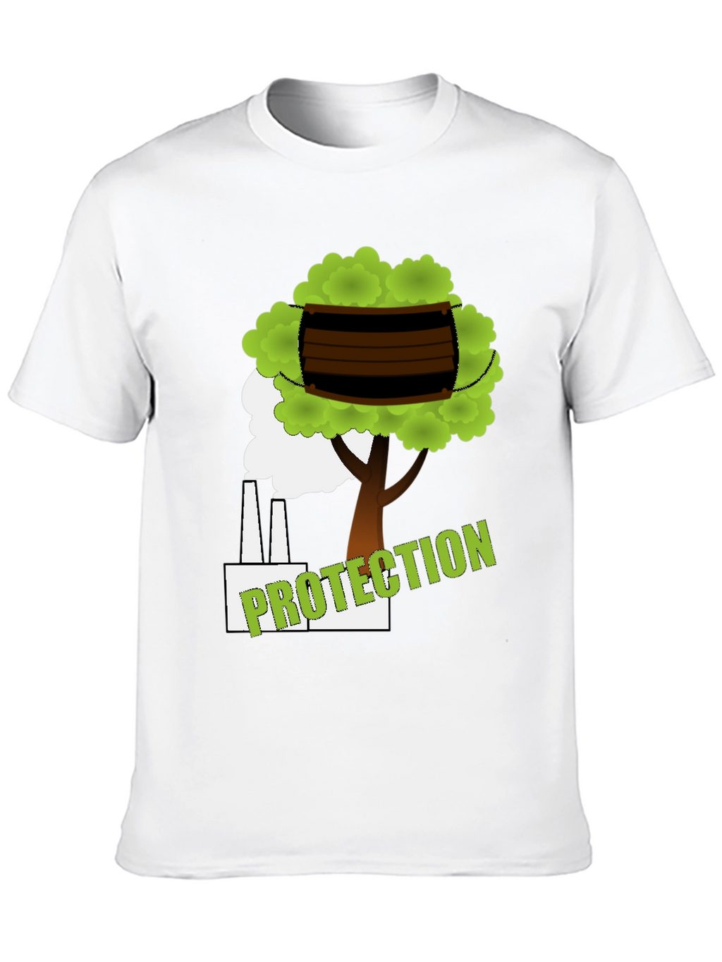 Eco Protection Graphic Tee - Black Cotton T-Shirt