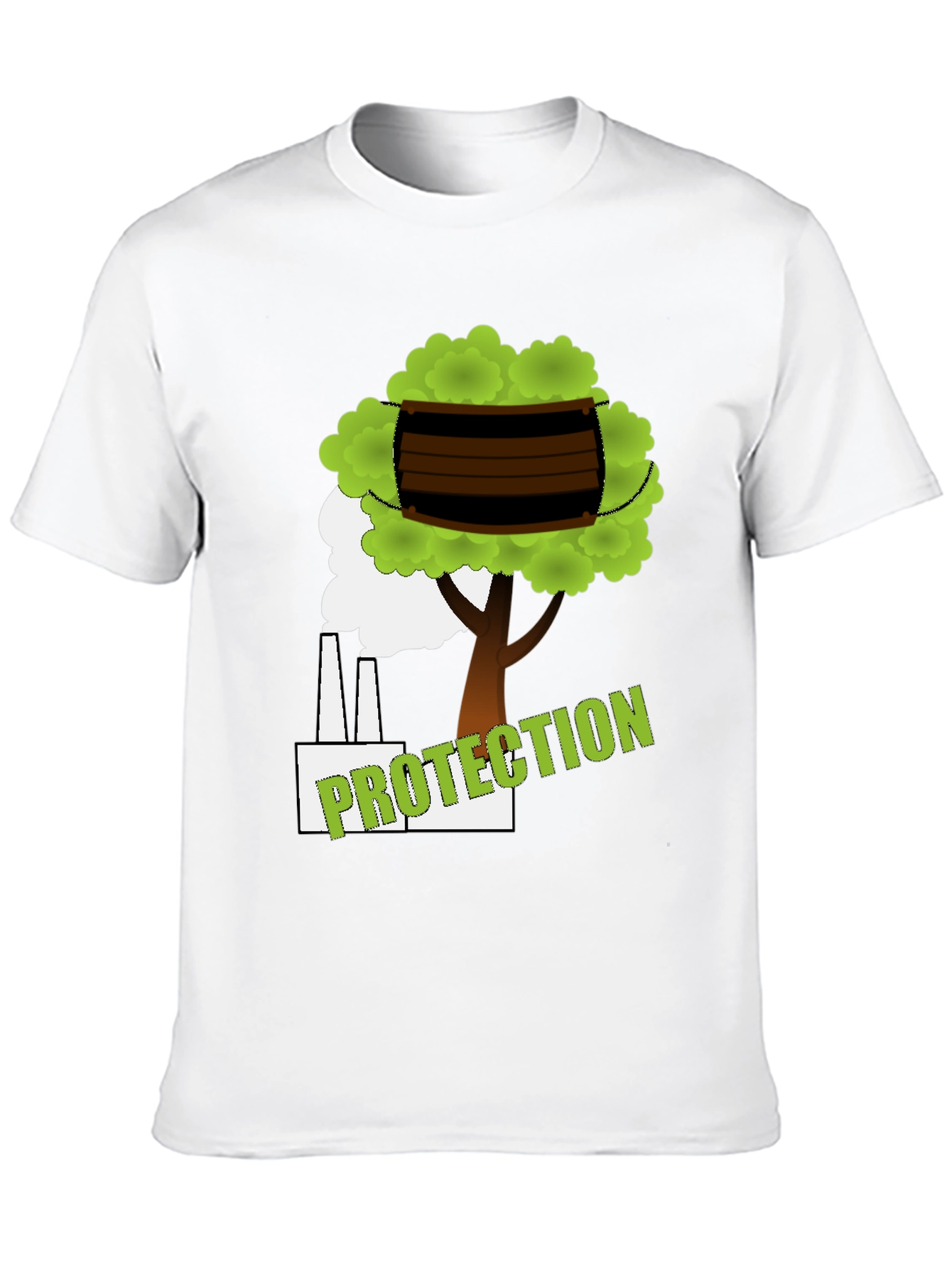 Eco Protection Graphic Tee - Black Cotton T-Shirt