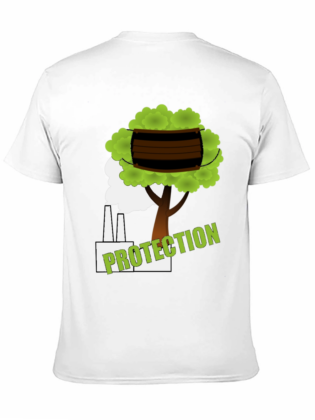 Eco Protection Graphic Tee - Black Cotton T-Shirt
