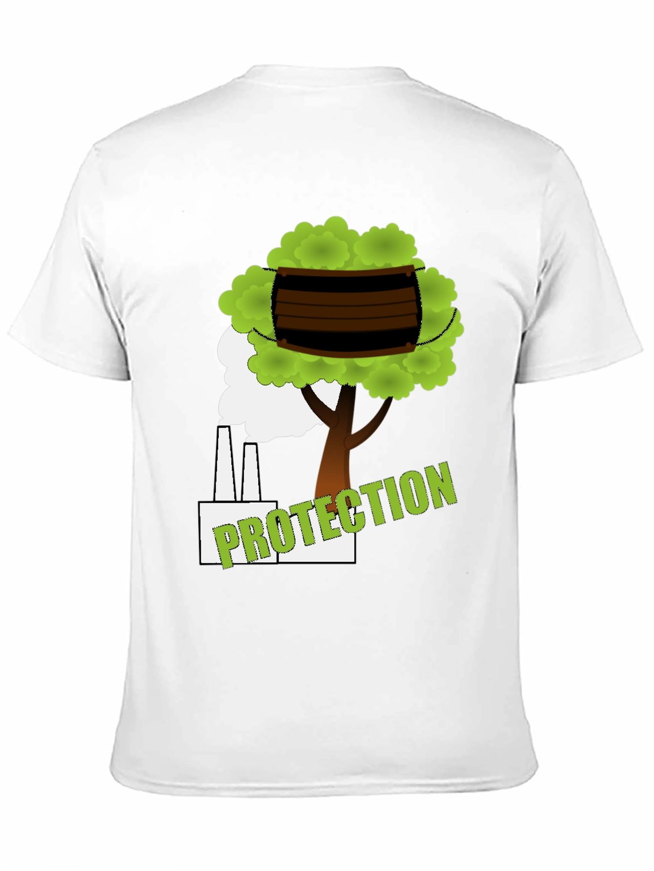 Eco Protection Graphic Tee - Black Cotton T-Shirt