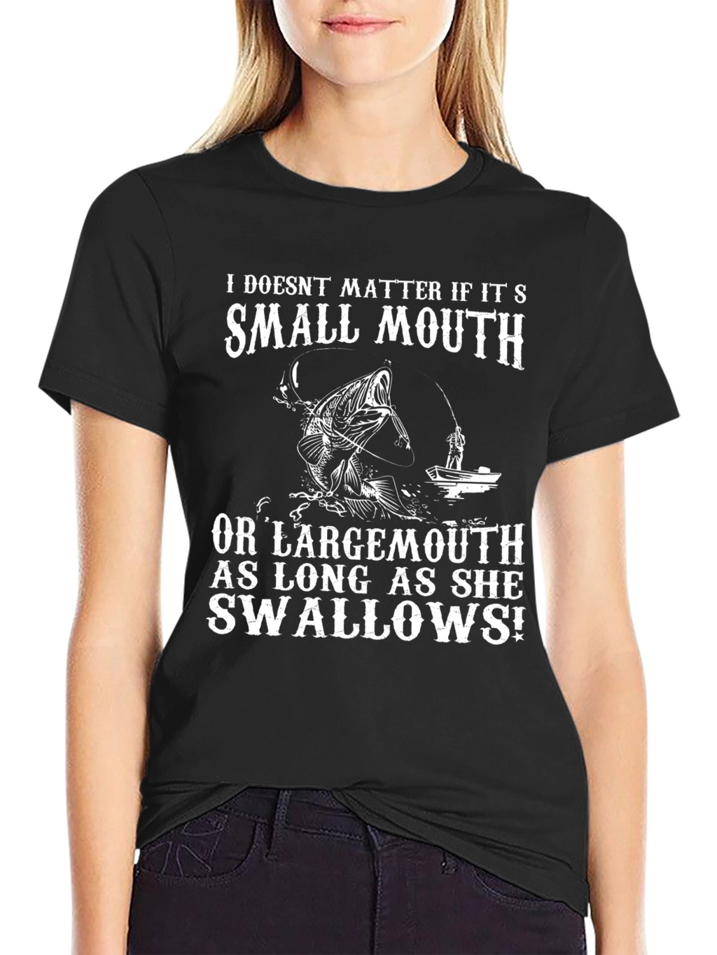 Funny Fishing T-Shirt - Smallmouth or Largemouth