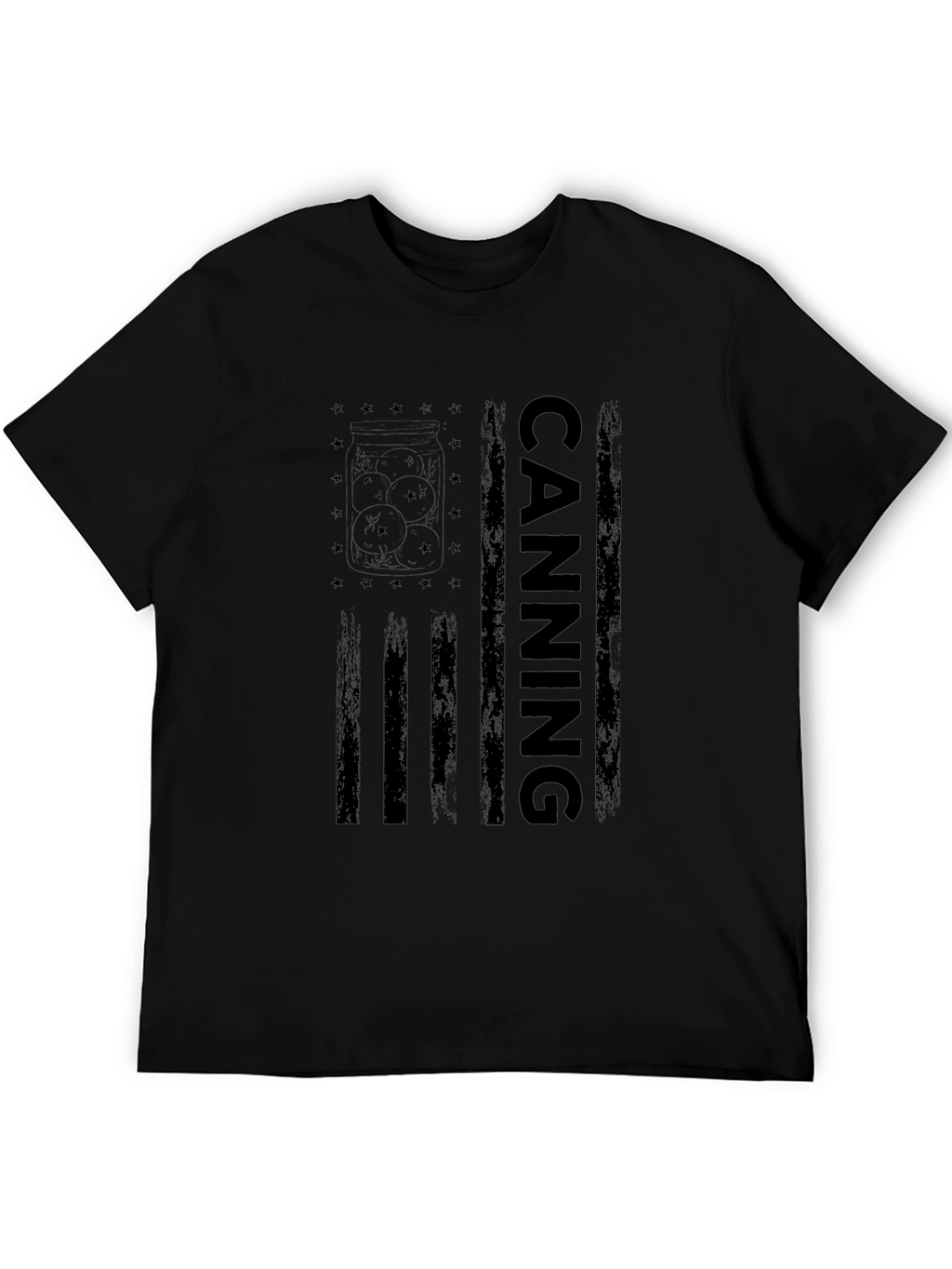 Canning American Flag Black T-Shirt