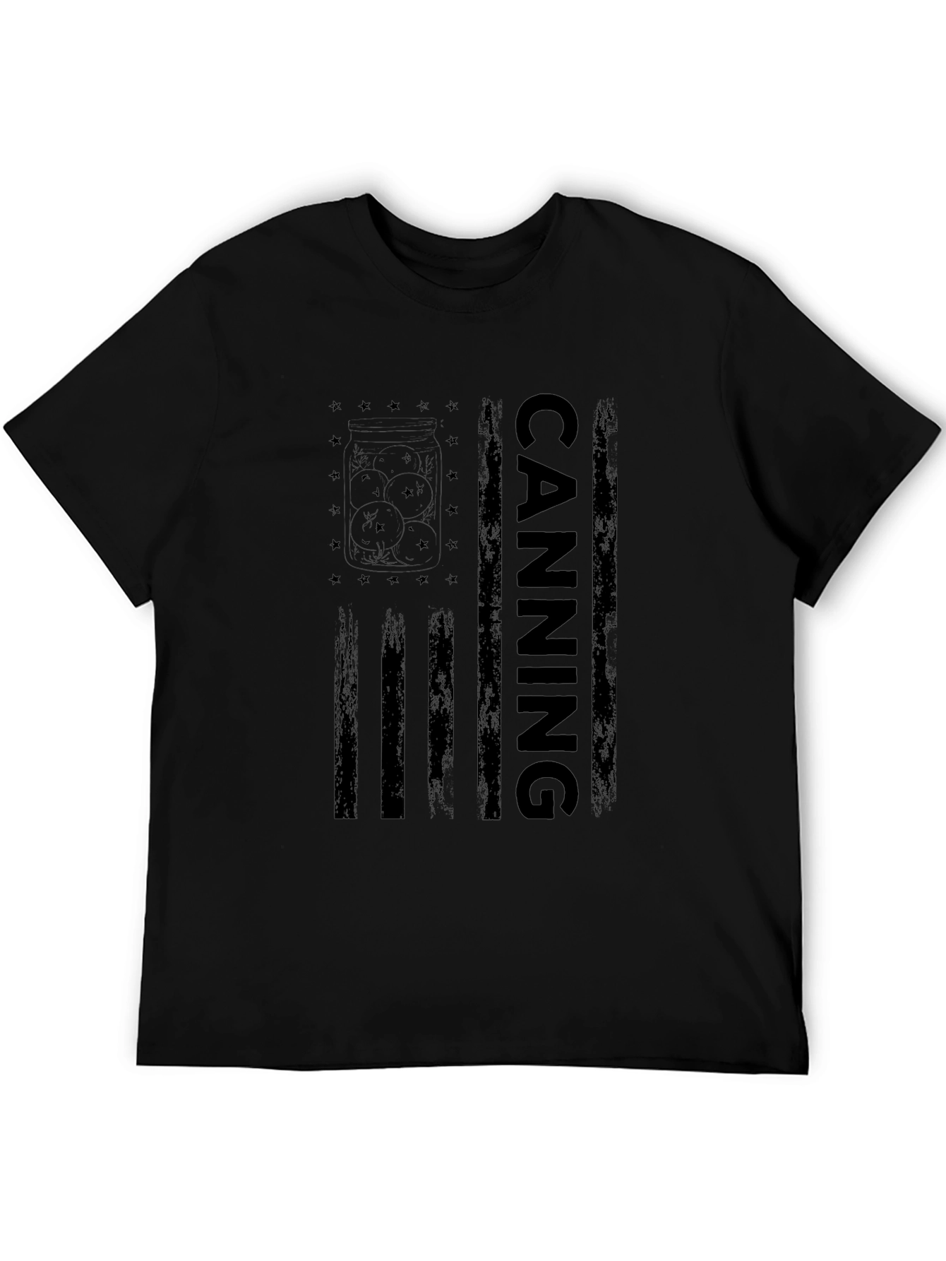 Canning American Flag Black T-Shirt