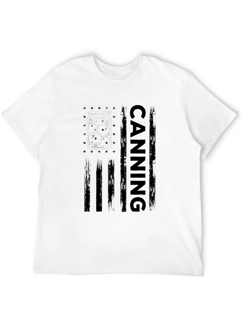 Canning American Flag Black T-Shirt
