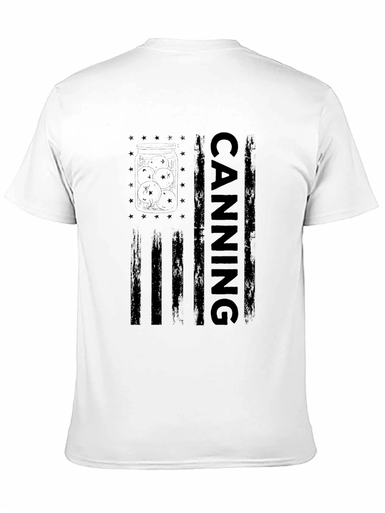 Canning American Flag Black T-Shirt
