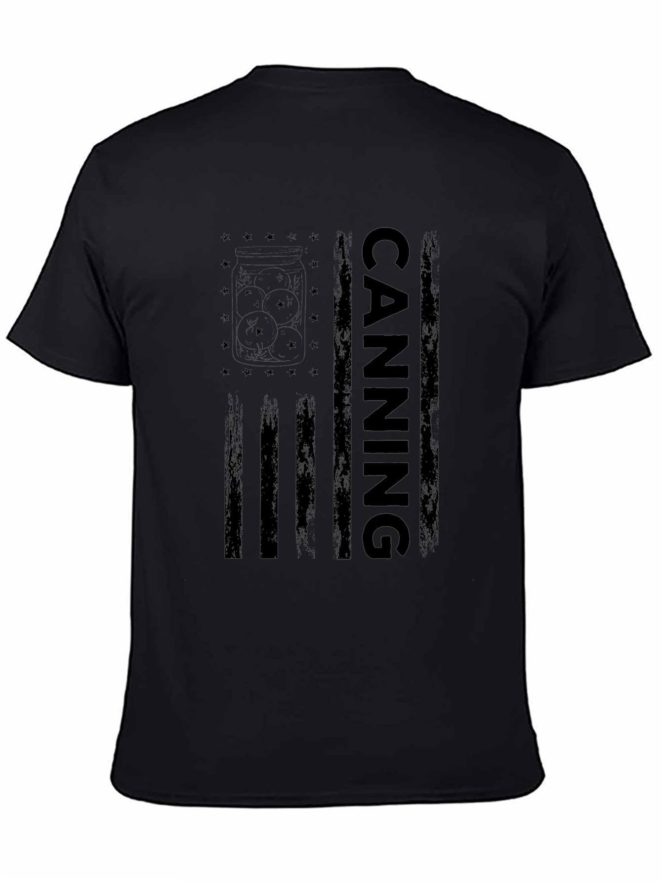 Canning American Flag Black T-Shirt