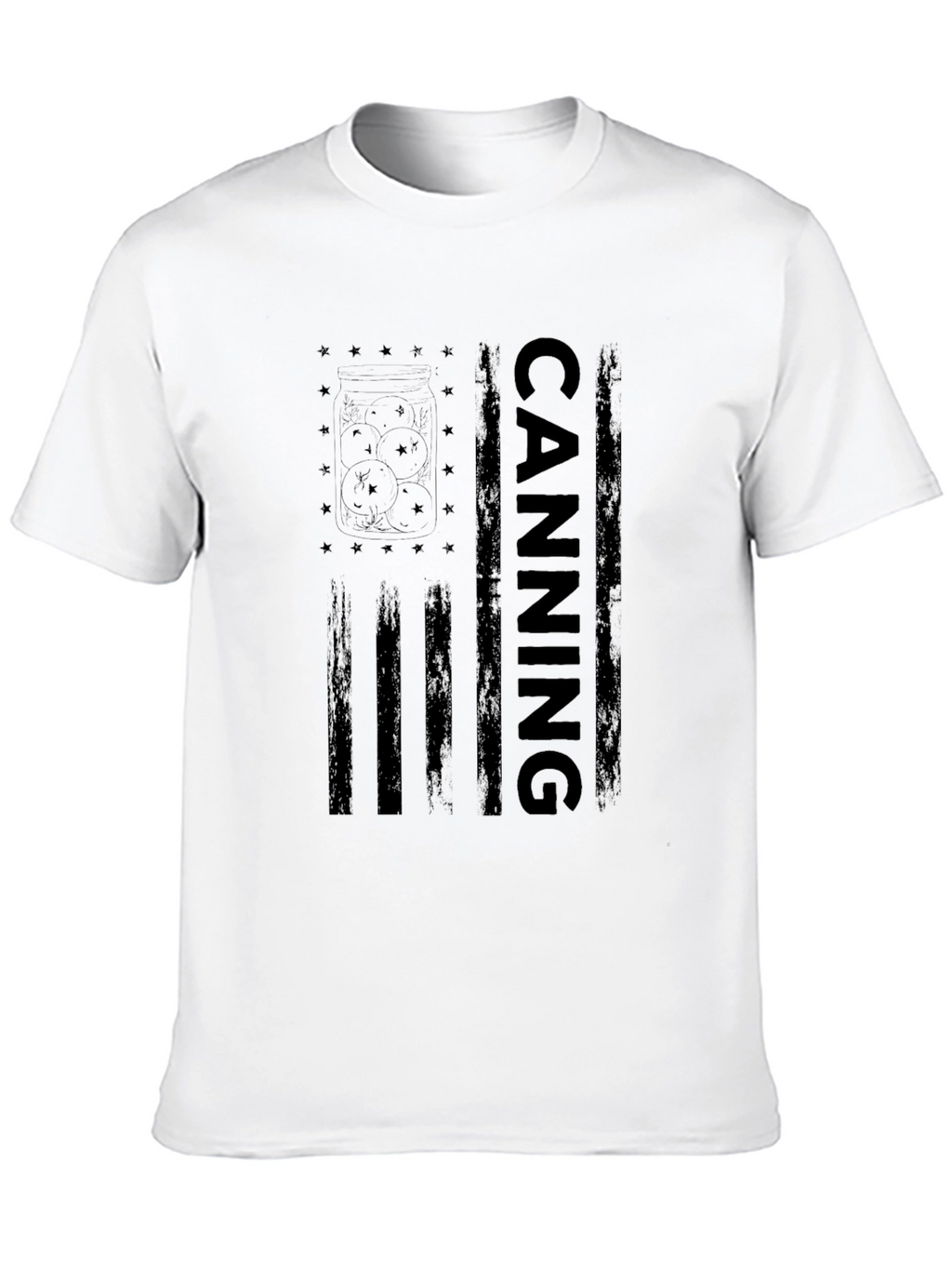 Canning American Flag Black T-Shirt