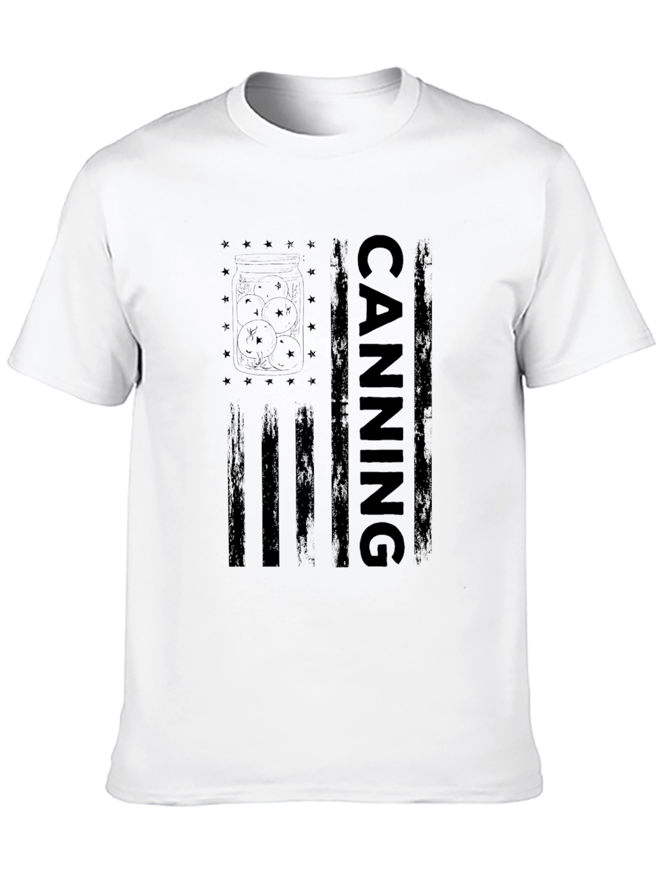 Canning American Flag Black T-Shirt