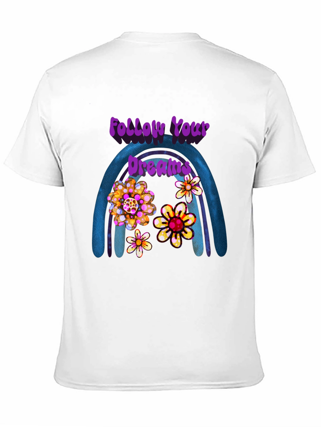 Follow Your Dreams Floral Rainbow Tee