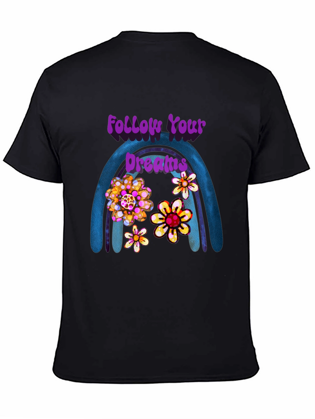 Follow Your Dreams Floral Rainbow Tee