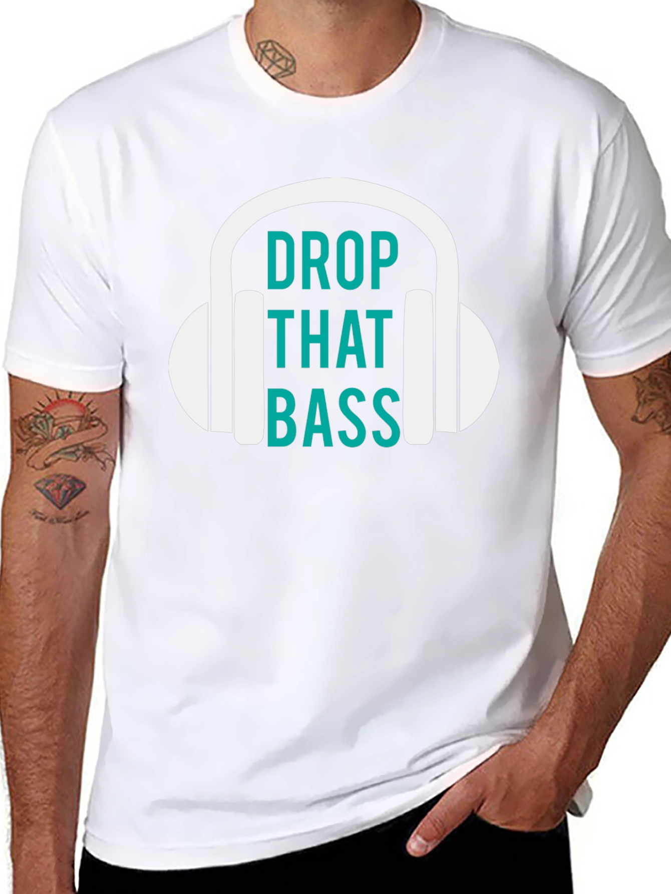 Drop That Bass Graphic Tee - Music Lover T-Shirt