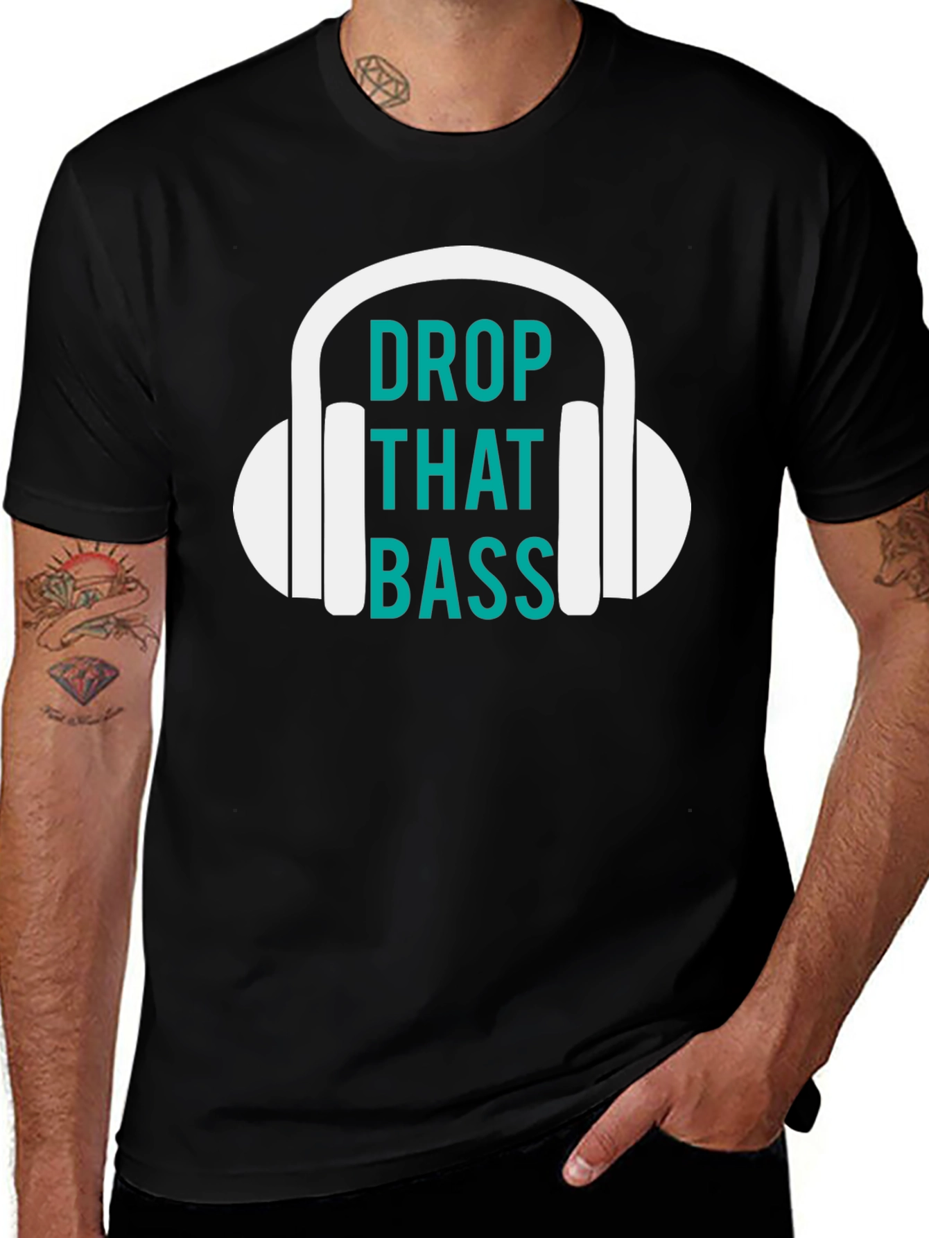 Drop That Bass Graphic Tee - Music Lover T-Shirt