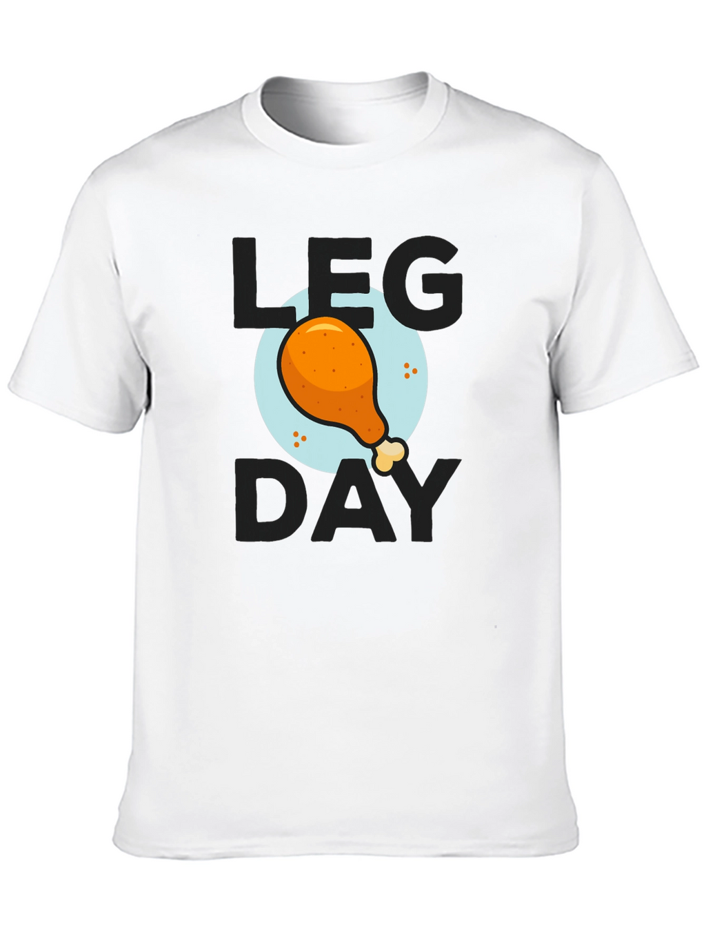 Mens Leg Day Chicken Graphic Tee - Black