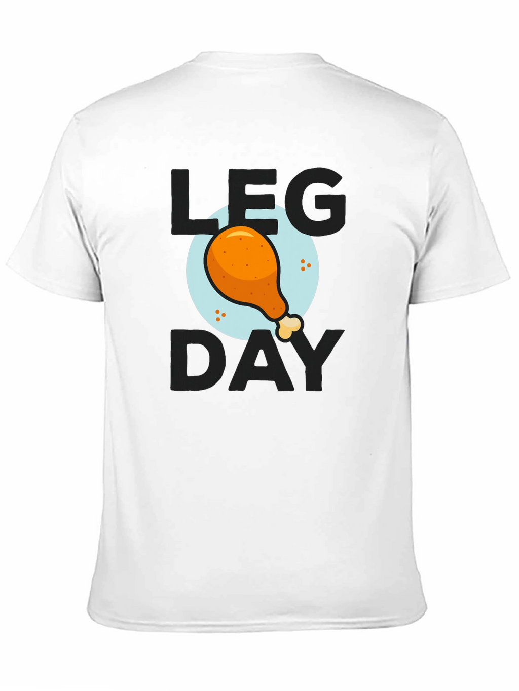 Mens Leg Day Chicken Graphic Tee - Black