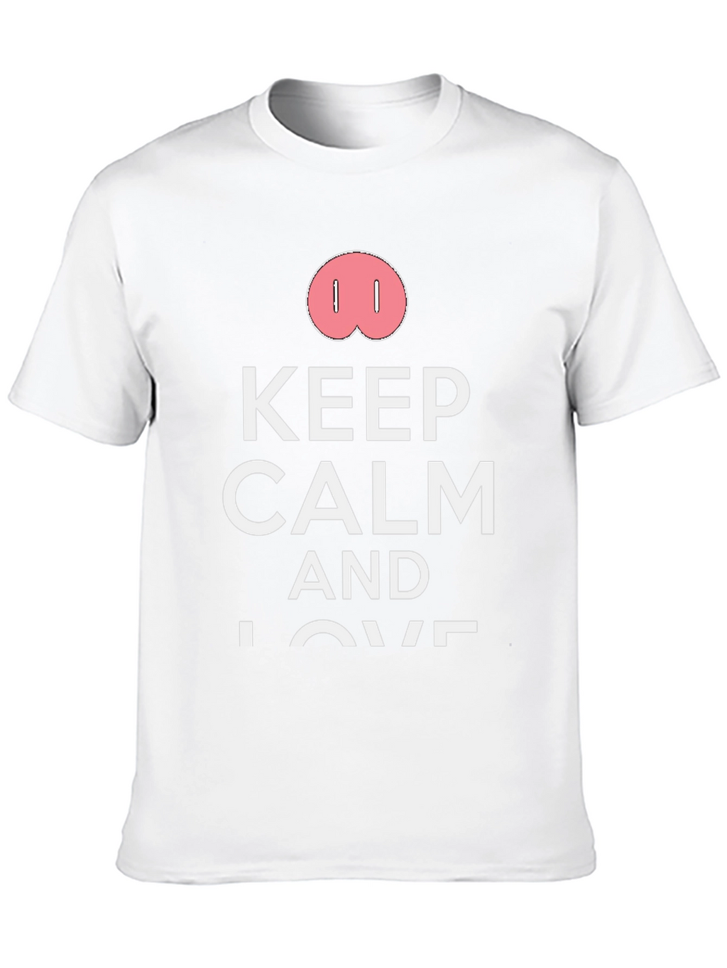Keep Calm Pig Snout Black T-Shirt