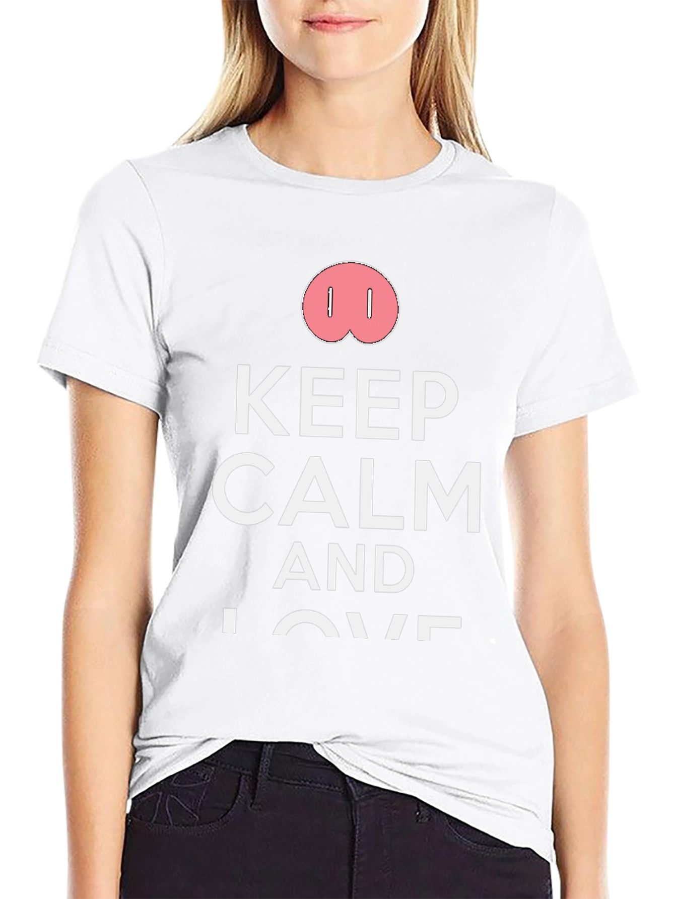 Keep Calm Pig Snout Black T-Shirt