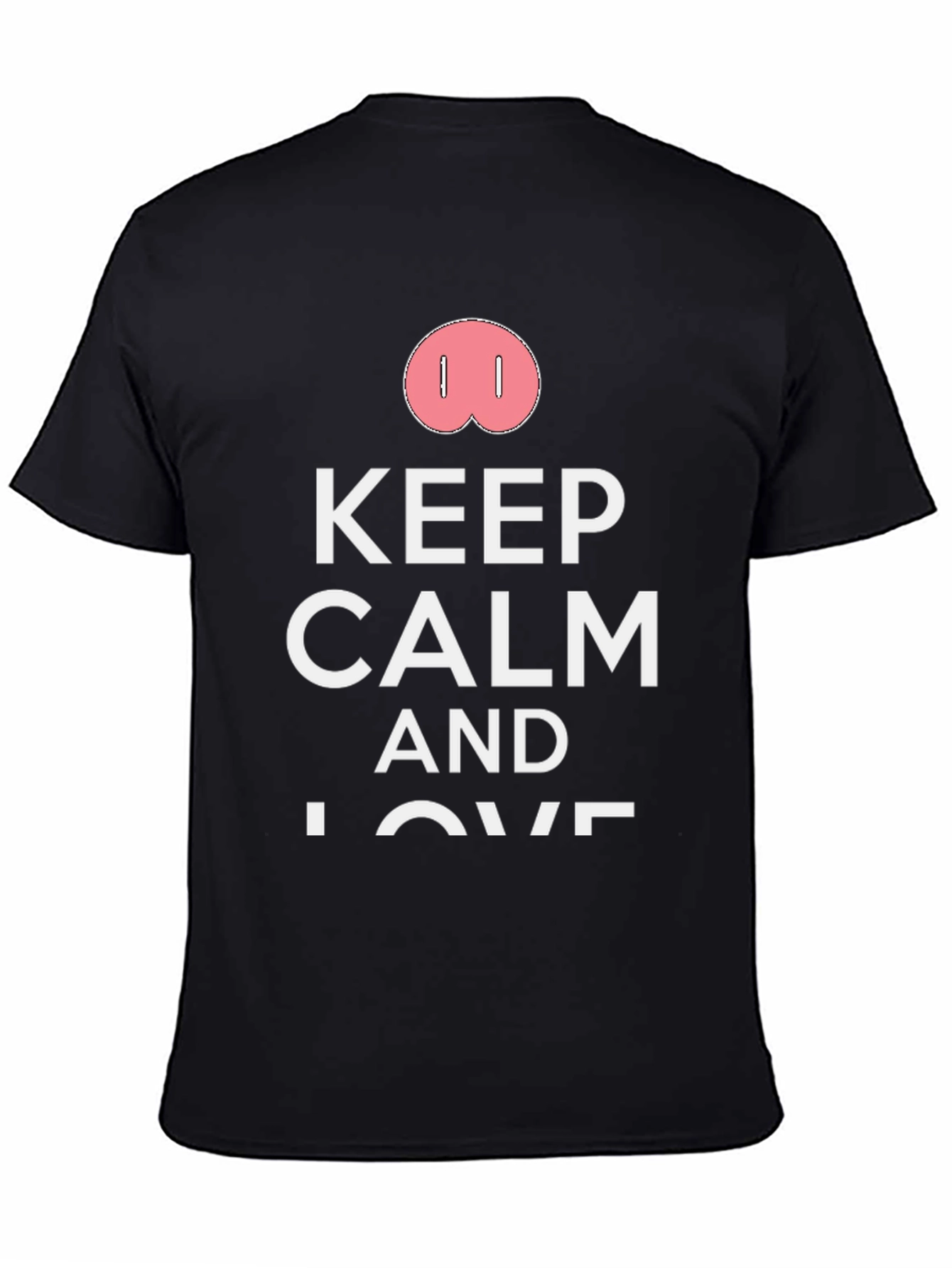 Keep Calm Pig Snout Black T-Shirt