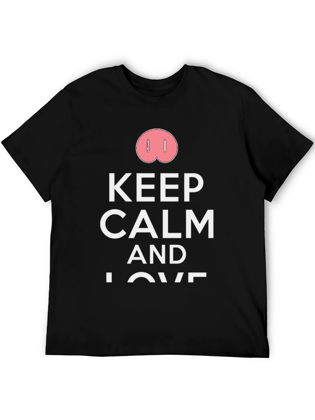 Keep Calm Pig Snout Black T-Shirt