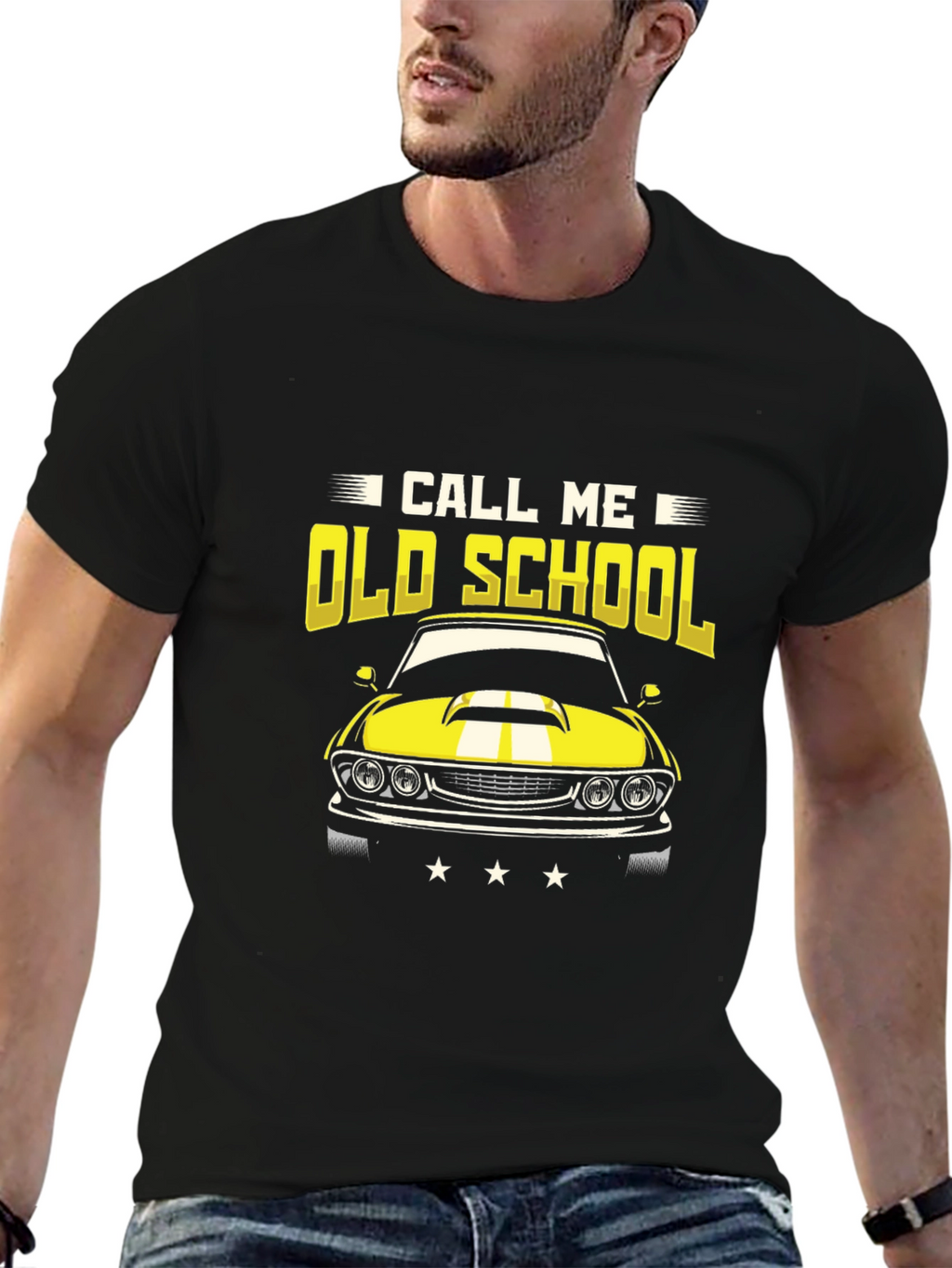 Call Me Old School Car Graphic T-Shirt