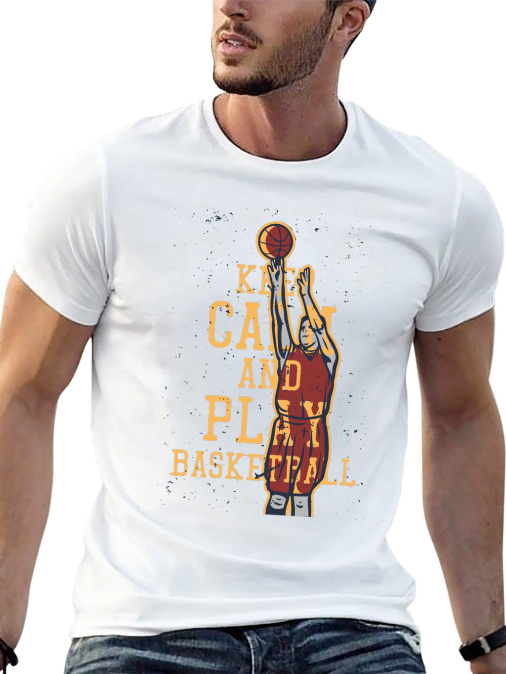 Basketball Graphic T-Shirt - Keep Calm and Play