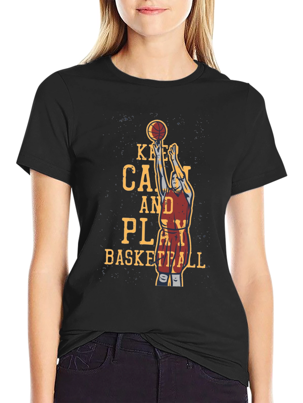 Basketball Graphic T-Shirt - Keep Calm and Play