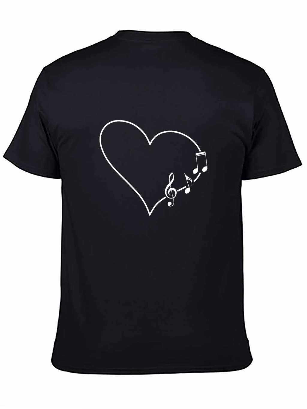 Heart & Music Notes Graphic T-Shirt
