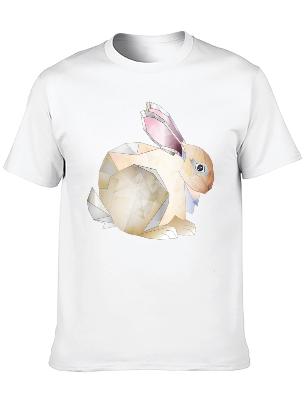 Geometric Bunny Graphic Tee - Unique Style