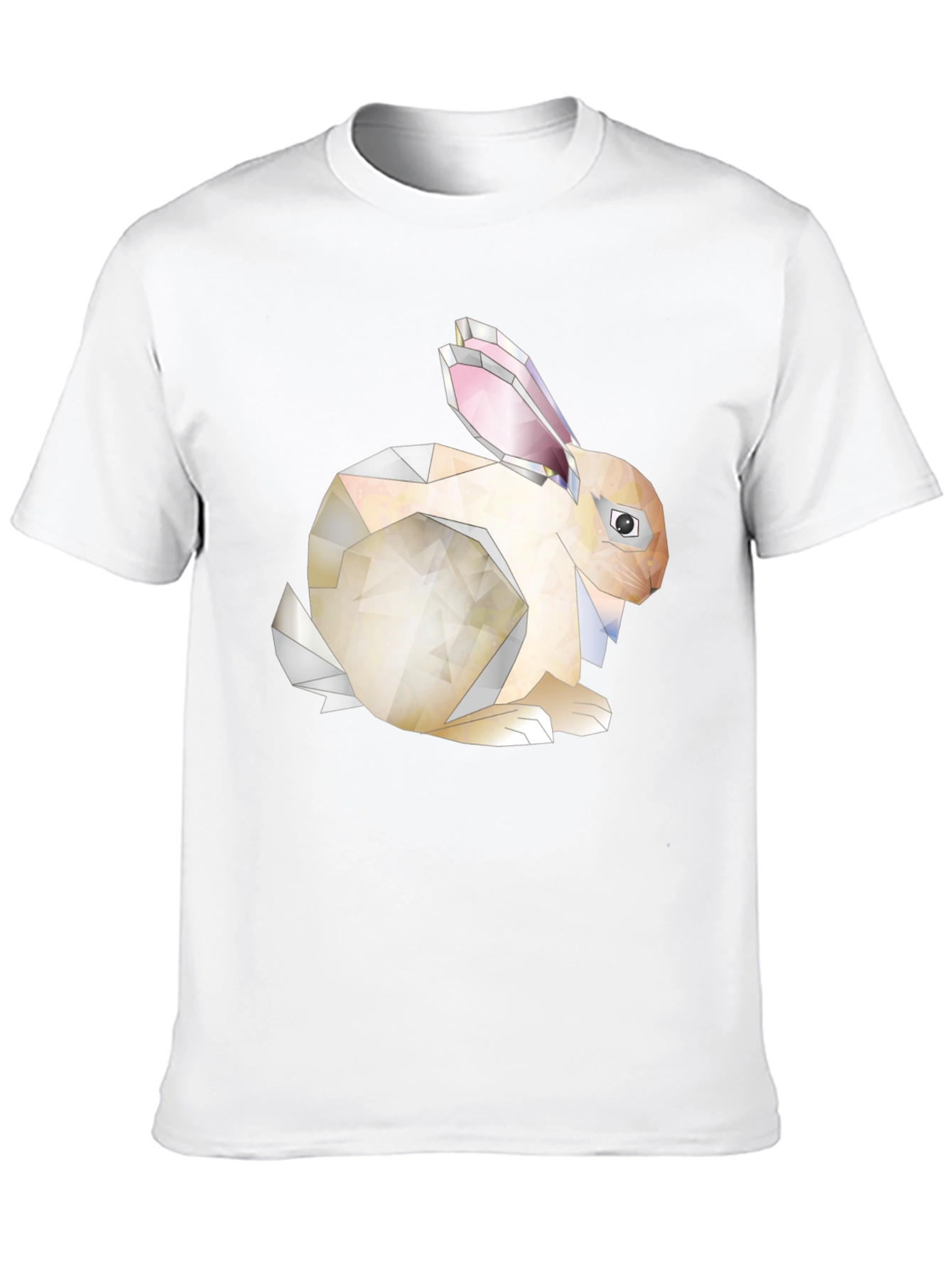 Geometric Bunny Graphic Tee - Unique Style