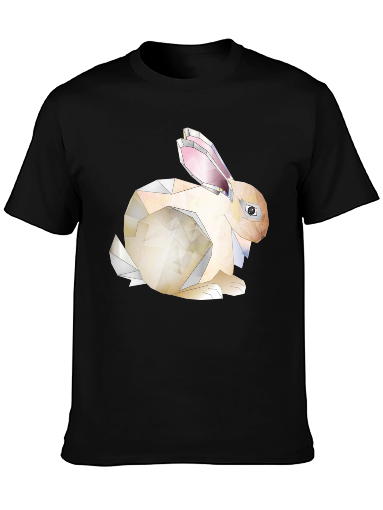 Geometric Bunny Graphic Tee - Unique Style