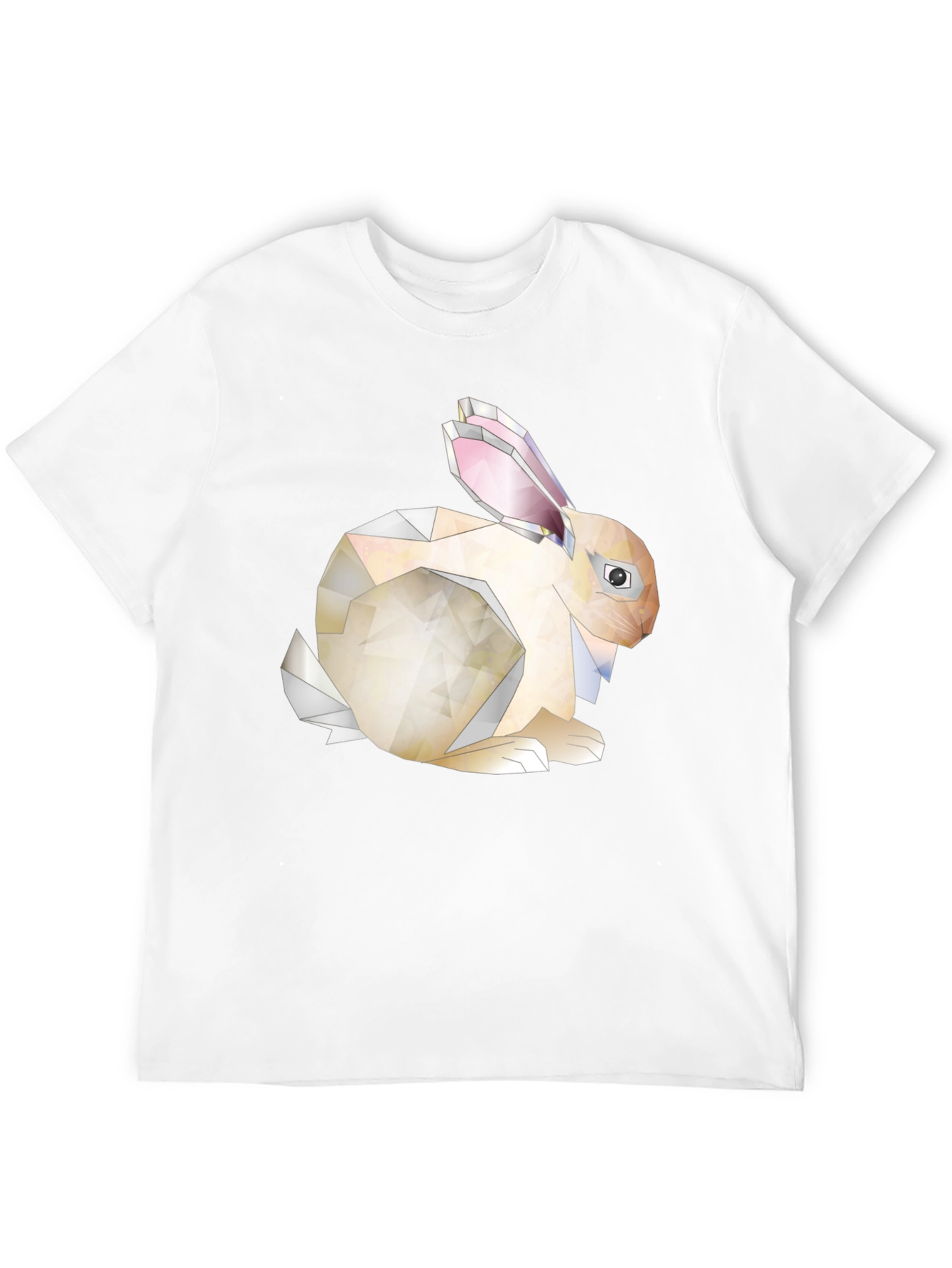 Geometric Bunny Graphic Tee - Unique Style