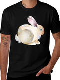 Geometric Bunny Graphic Tee - Unique Style