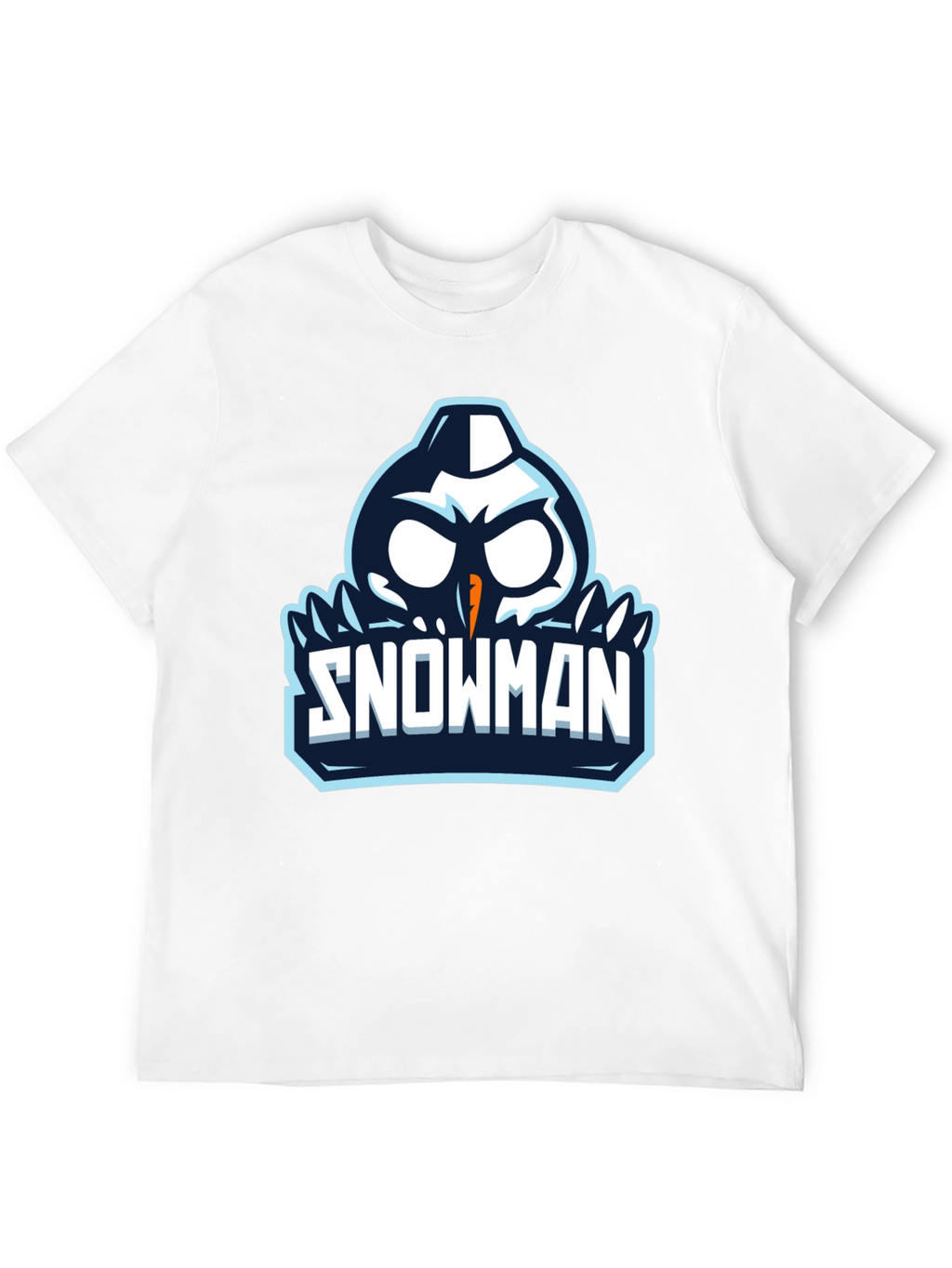 Snowman Graphic Print Black T-Shirt