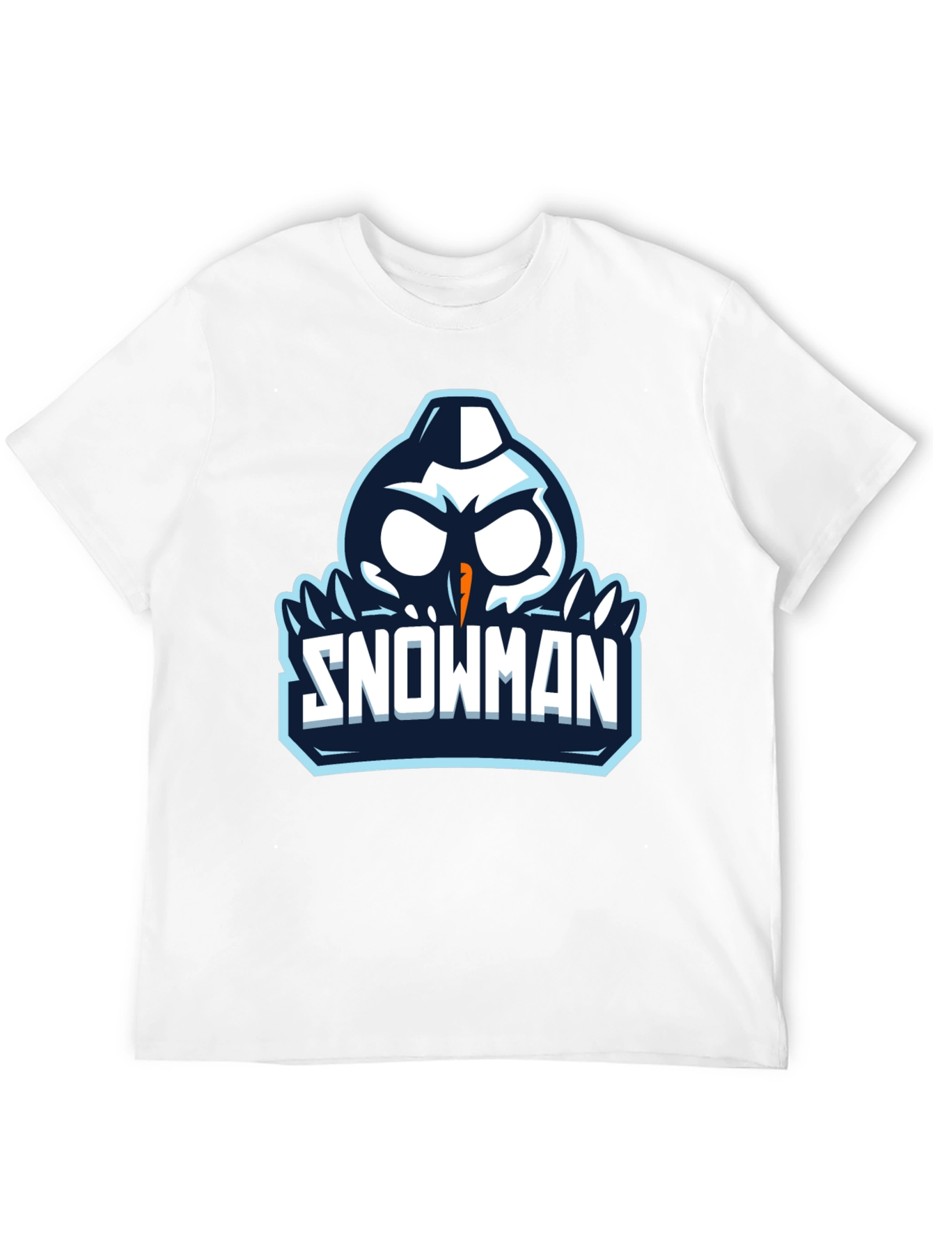 Snowman Graphic Print Black T-Shirt